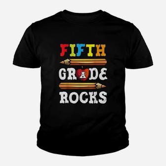 Fifth Grade Rocks Back To School Youth T-shirt | Crazezy