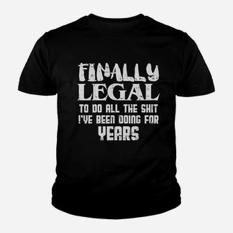 Finally Legal 21St Birthday Funny 21 Year Old Gift Men Women Youth T-shirt | Crazezy AU