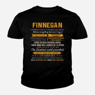 Finnegan Completely Unexplainable Name Shirt Front Print 1Ka Youth T-shirt | Crazezy