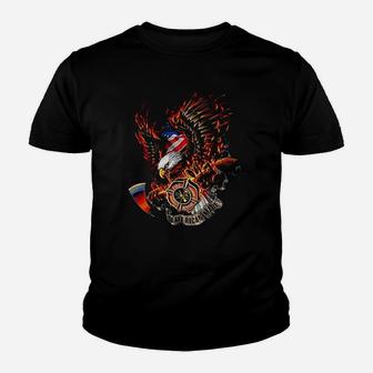 Firefighter Fear No Evil Dragon Youth T-shirt | Crazezy DE