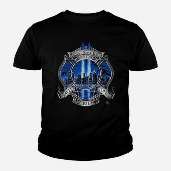 Firefighter Fire Fighter Never Forget Brotherhood Thin Red Line Youth T-shirt | Crazezy