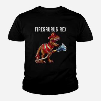 Firefighter T Rex Dinosaur Youth T-shirt | Crazezy DE