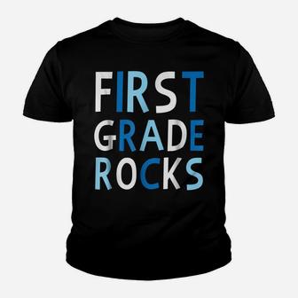 First Grade Rocks Love Fun Teacher Student School Tee Youth T-shirt | Crazezy DE