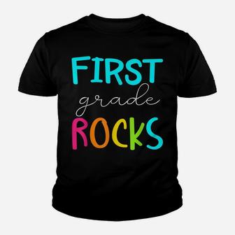 First Grade Rocks Shirt Team 1St Grade Teacher Youth T-shirt | Crazezy UK