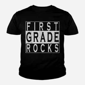 First Grade Rocks Teacher 1St Grade Student School Pride Youth T-shirt | Crazezy CA