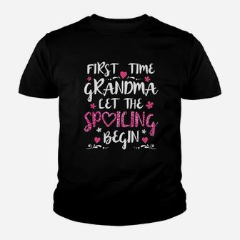 First Time Grandma Let The Spoiling Begin Youth T-shirt | Crazezy AU
