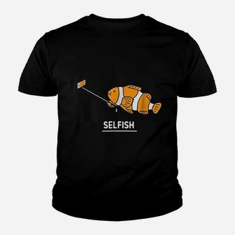Fish Selfie Selfish Youth T-shirt | Crazezy AU