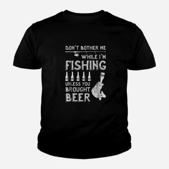 Fishing Humor Beer Fish Graphic Fishing Drinking Youth T-shirt - Thegiftio UK