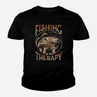 Fishing Is My Therapy Youth T-shirt - Monsterry AU