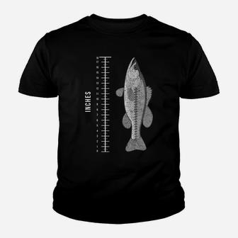 Fishing Ruler Tee Dad Fishermen Grandpa Fathers Day Gift Youth T-shirt | Crazezy