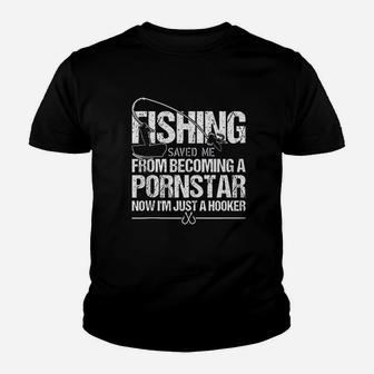 Fishing Saved Me From Becoming A Star Youth T-shirt | Crazezy