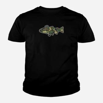 Fishing Swimbait Camo Trout Largemouth Bass Youth T-shirt | Crazezy DE