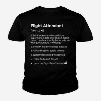 Flight Attendant Job Definition Meaning Funny Youth T-shirt | Crazezy AU