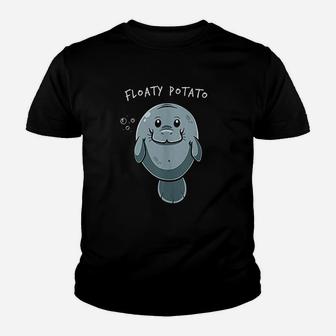Floaty Potato Manatee Chubby Mermaid Sea Cow Animal Gift Youth T-shirt | Crazezy DE