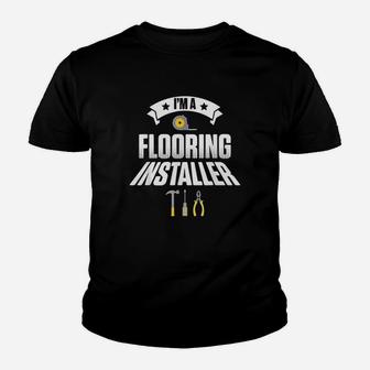 Flooring Installer Contractor Tools Floor Installation Youth T-shirt | Crazezy