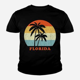 Florida Vintage Retro Sun & Palm Vacation Youth T-shirt | Crazezy AU