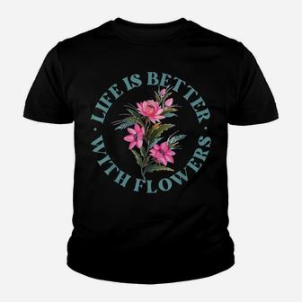 Florist Flower Bouquet Floral Designer Quote Youth T-shirt | Crazezy