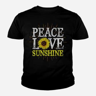 Flower Blossom Lover Hippie Peace Love Sunshine Sunflower Youth T-shirt | Crazezy