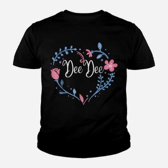 Flower Deedee Grandma Christmas Birthday Gift Tee Youth T-shirt | Crazezy