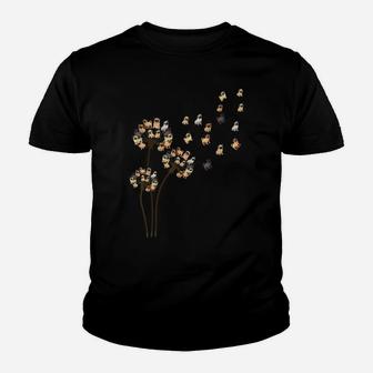 Flower Pug Dog Dandelion Funny Animals Lover Youth T-shirt | Crazezy DE