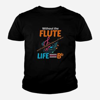 Flutist Musician Musical Instrument Flute Youth T-shirt | Crazezy