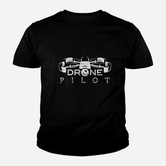 Flying Drone Pilot Videographer Gift Drone Youth T-shirt | Crazezy
