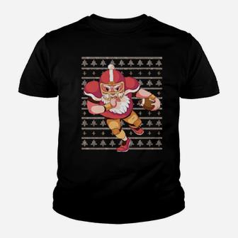 Football Santa Ugly Sweater Youth T-shirt - Monsterry CA