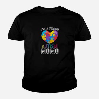 For Autism Momo Cute Puzzle Heart Awareness Youth T-shirt - Monsterry