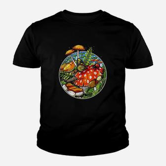 Forest Mushrooms Nature Youth T-shirt | Crazezy