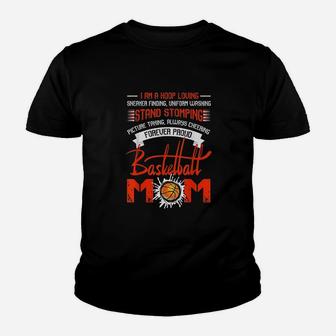 Forever Proud Basketball Mom Youth T-shirt | Crazezy CA