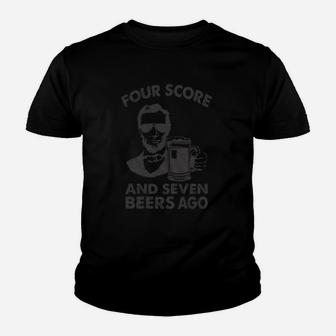 Four Score And Seven Beers Ago Youth T-shirt | Crazezy AU