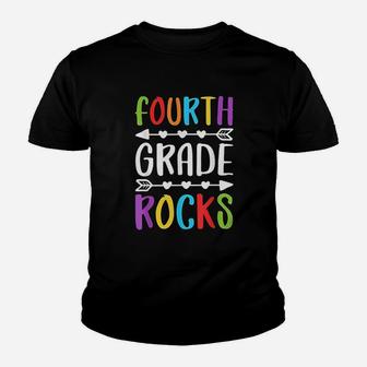 Fourth Grade Rocks Youth T-shirt | Crazezy