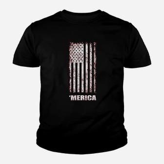 Fourth Of July American Flag Graphic Design Youth T-shirt | Crazezy UK