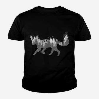 Fox Forest Nature Outdoor Hiking Camping Hunting Gift Youth T-shirt | Crazezy UK