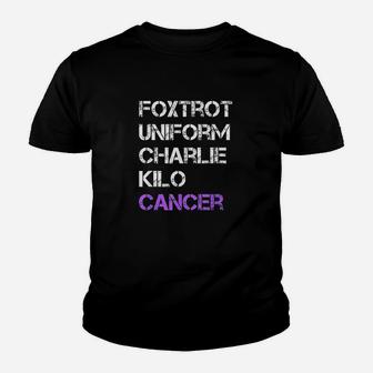 Foxtrot Uniform Charlie Kilo Fck Testicular Youth T-shirt | Crazezy AU