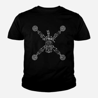 Fpv Mini Quadcopter Xray Drone Youth T-shirt | Crazezy UK