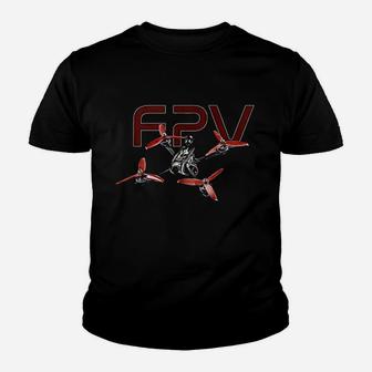 Fpv Pilot Freestyle Drone Racer Drone Racing Quadcopter Youth T-shirt | Crazezy
