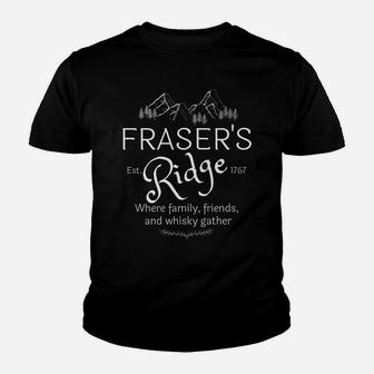 Fraser's Ridge Where Friends Family And Whisky Gather Youth T-shirt | Crazezy CA
