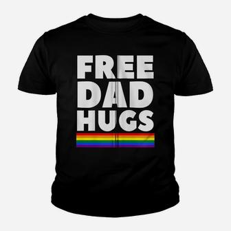 Free Dad Hugs Funny Lgbt Support Father Daddy Pride Gift Zip Hoodie Youth T-shirt | Crazezy CA
