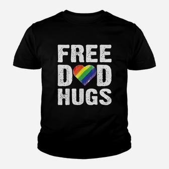 Free Dad Hugs Rainbow Youth T-shirt | Crazezy CA