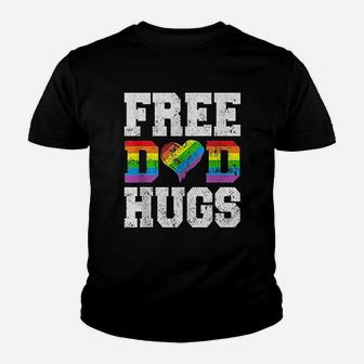 Free Dad Hugs Rainbow Youth T-shirt | Crazezy DE