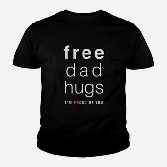 Free Dad Hugs Youth T-shirt | Crazezy UK