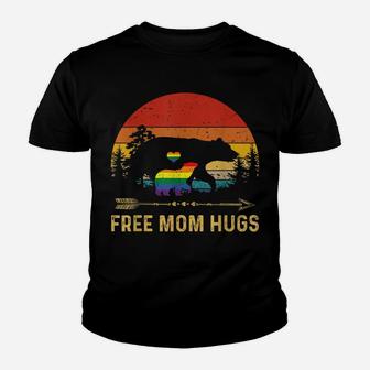 Free Mom Hugs Lgbt Pride Mama Bear Retro Tshirt Gift Youth T-shirt | Crazezy AU