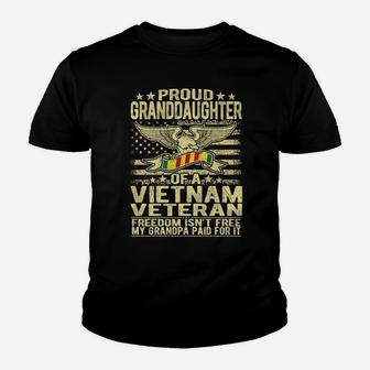 Freedom Isn't Free Granddaughter Of A Vietnam Veteran Gift Youth T-shirt | Crazezy