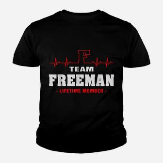 Freeman Surname Proud Family Team Freeman Lifetime Member Youth T-shirt | Crazezy
