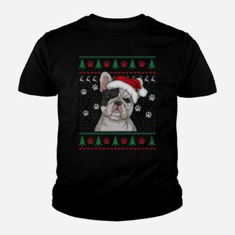 French Bulldog Christmas Ugly Sweater Funny Dog Lover Sweatshirt Youth T-shirt | Crazezy CA