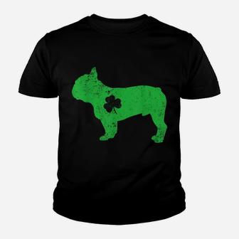 French Bulldog Irish Clover St Patrick Day Leprechaun Dog Youth T-shirt | Crazezy AU