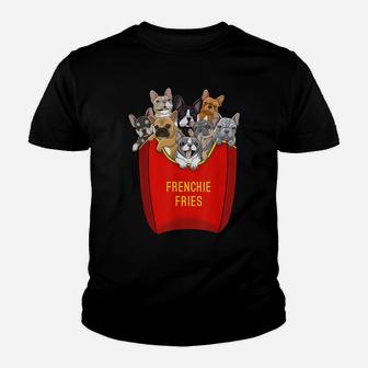 Frenchie Fries Shirt French Bulldog Dog Mom Dog Dad Cute Youth T-shirt | Crazezy