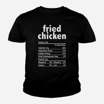 Fried Chicken Nutrition Funny Thanksgiving Christmas Food Youth T-shirt | Crazezy AU