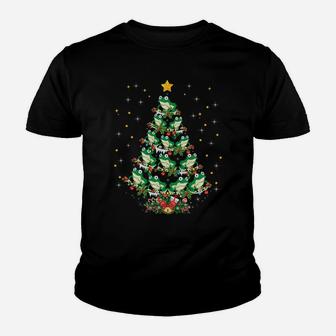 Frogs Lover Xmas Gift Frog Christmas Tree Youth T-shirt | Crazezy
